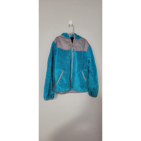 THE NORTH FACE Sherpa Fleece Full Zip Bomber Jacket Girls M 10/12 - Picture 3 of 6